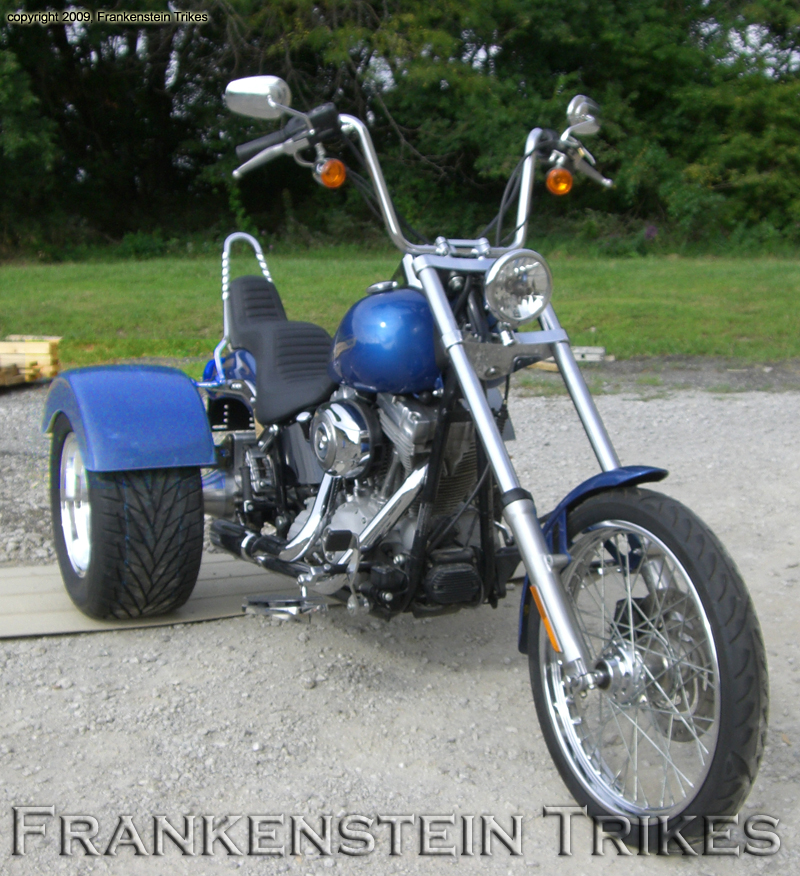 Frankenstein Trike kit on Harley-Davdison Softail picture